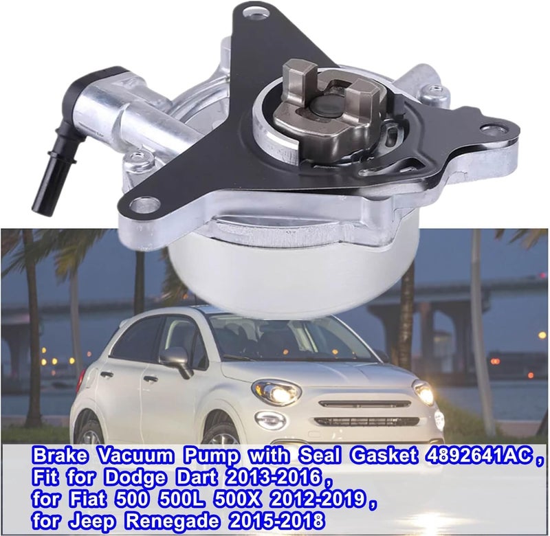 LDCRE Brake Vacuum Pump with Seal Gasket 4892641AC, Fit for Dodge Dart 2013-2016,for Fiat 500 500L 500X 2012-2019,for Jeep Renegade 2015-2018 - Image 2